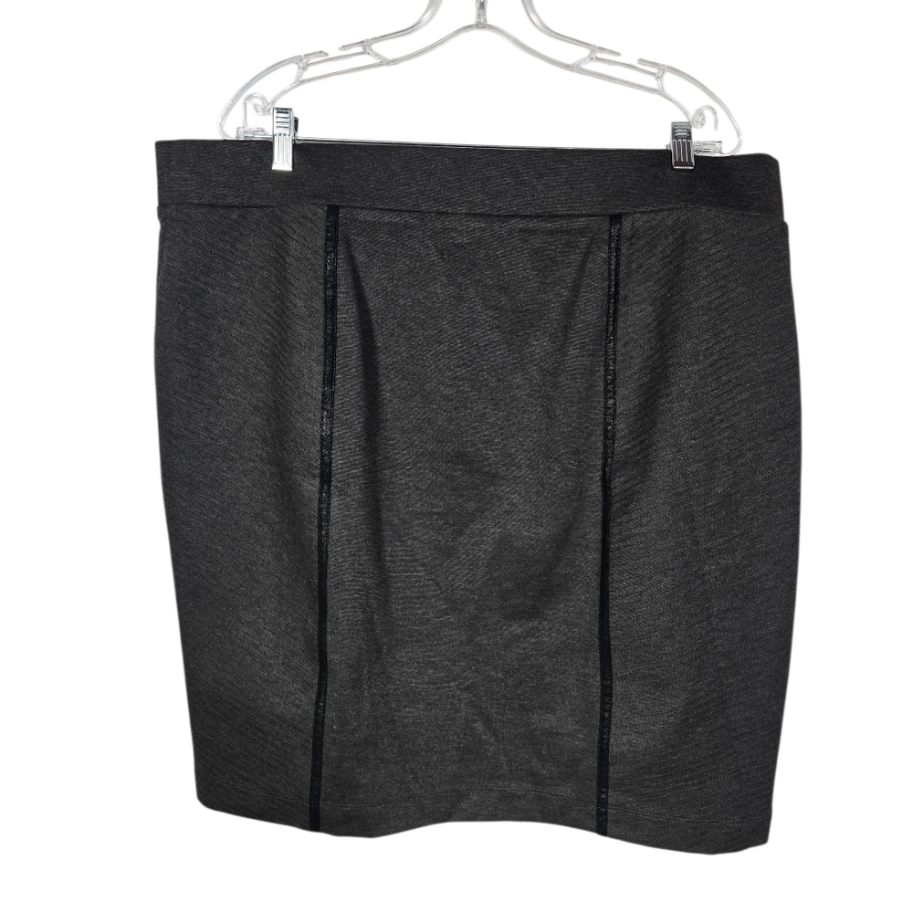 Apt. 9 Size 1X Charcoal Gray Stretchy Pencil Short Skirt